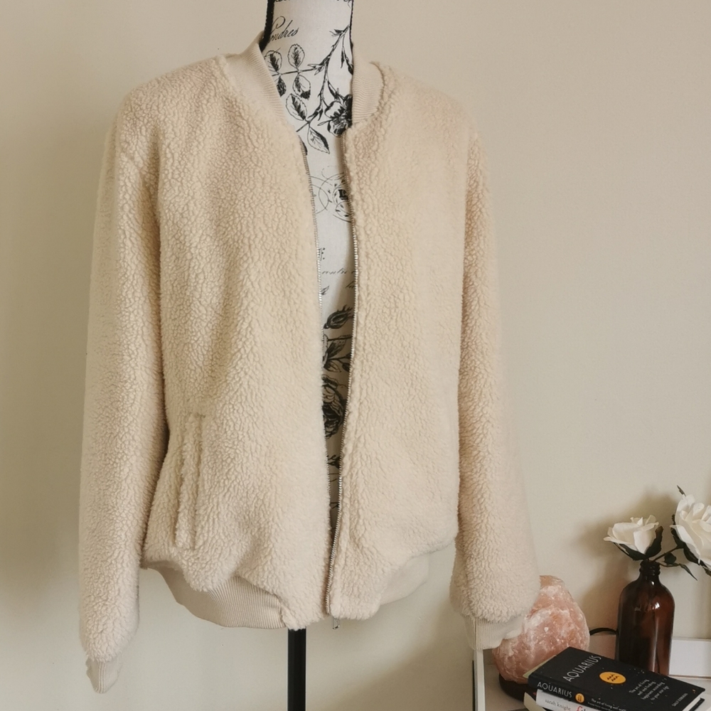 Old Navy teddy bomber